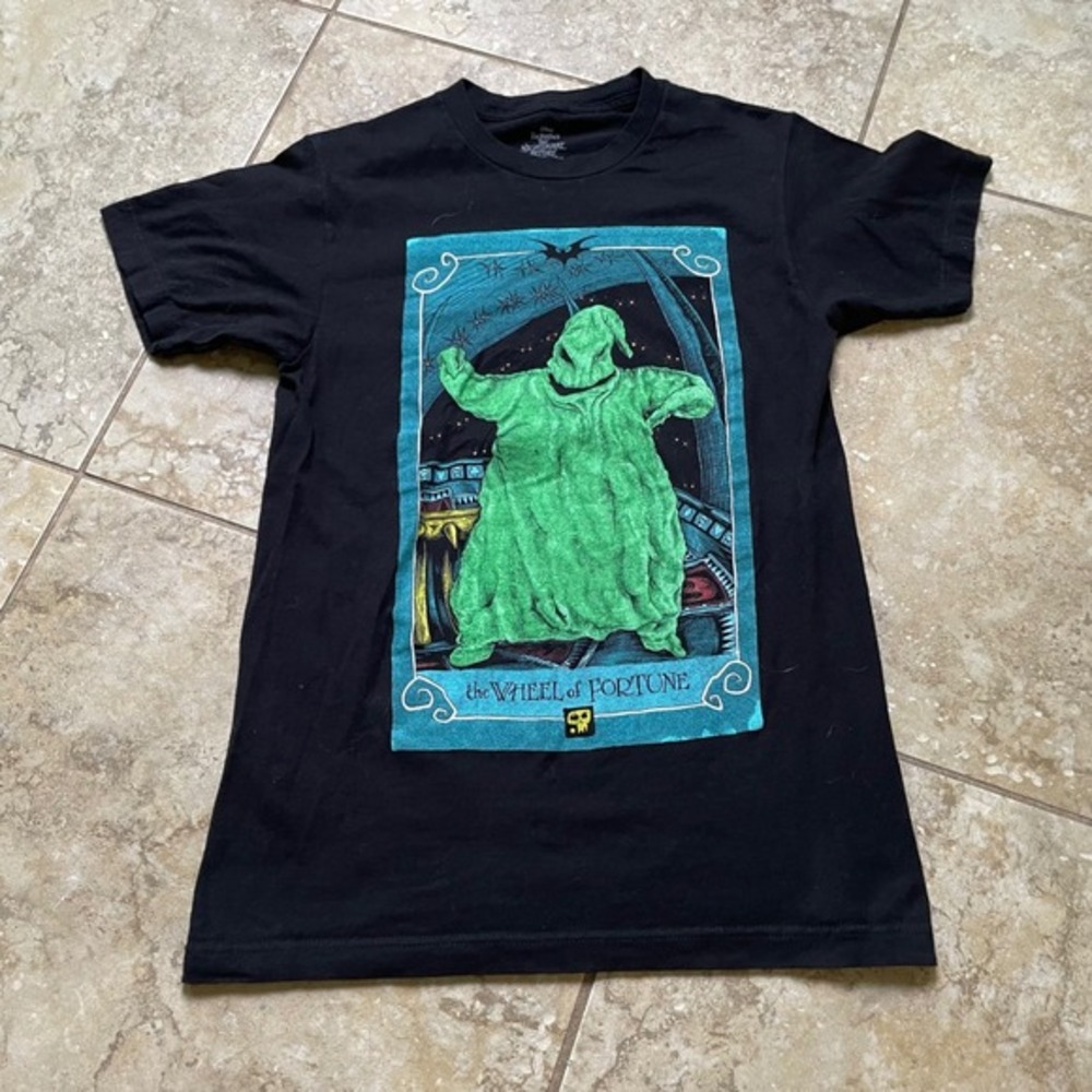 Disney Nightmare Before Christmas Oogie Boogie Tarot Card Graphic Tee‎ S